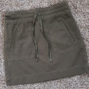 J. Crew Olive Green Canvas Military Skirt